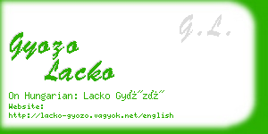 gyozo lacko business card